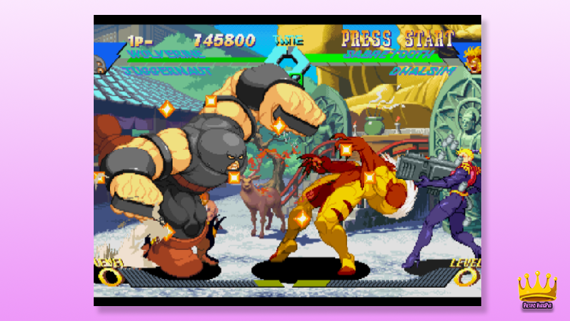 Best Sega Saturn Games of all time 11. X-Men Vs. Street Fighter gameplay