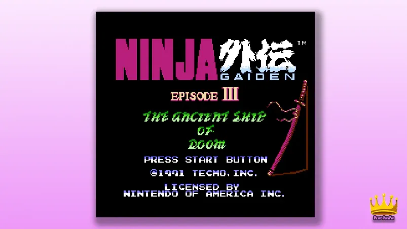 Best NES Rom Hacks Ninja Gaiden III Restored Cover