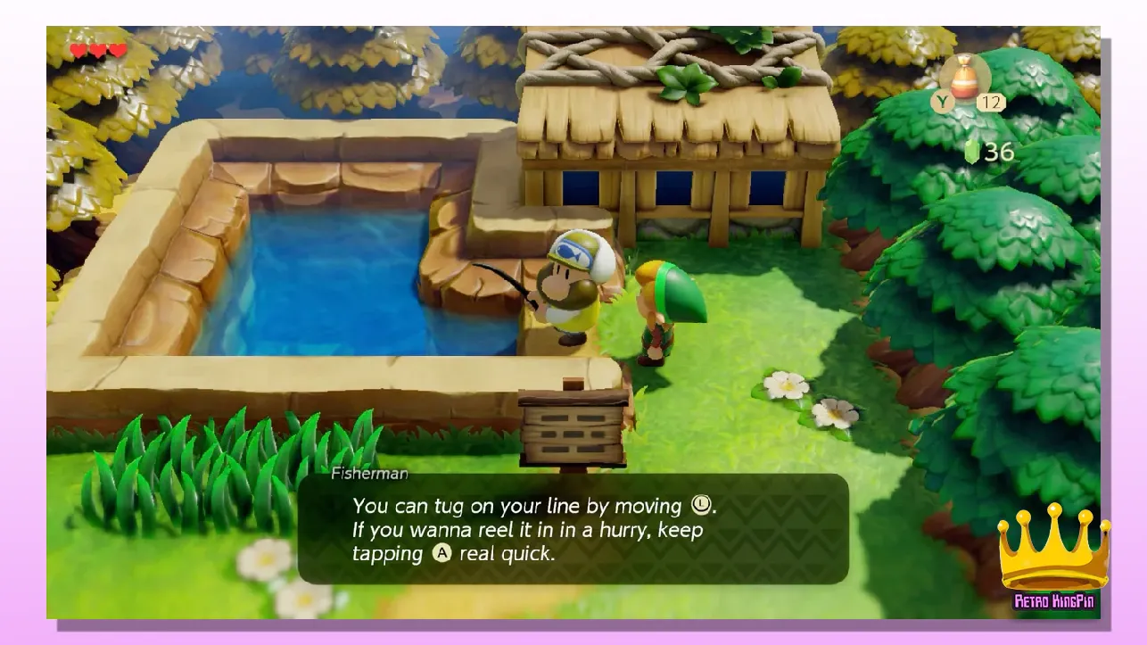 Legend of Zelda: Link's Awakening Review fishing