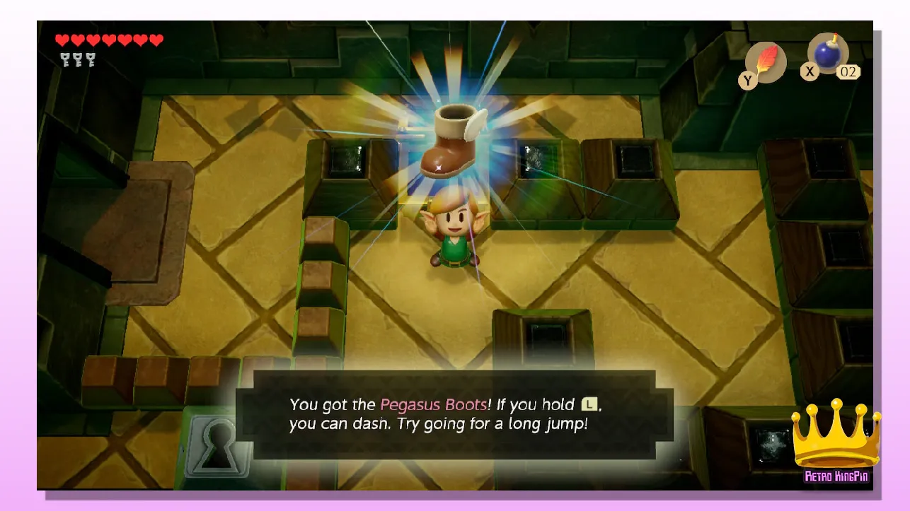 Legend of Zelda: Link's Awakening Review Pegasus Boots