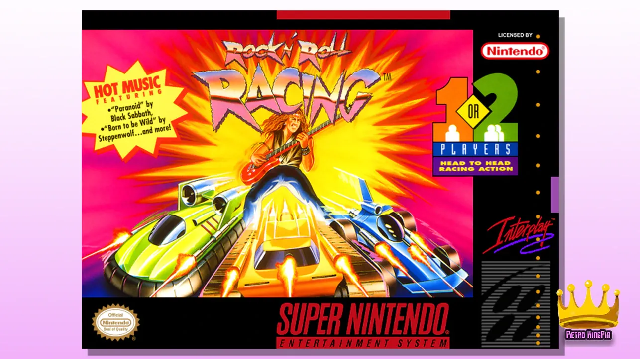 Best SNES Racing Games Rock n’ Roll Racing (1993)