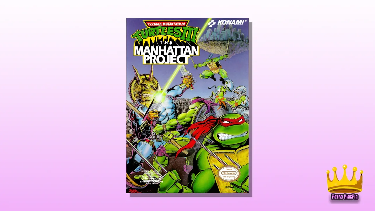 Best NES Beat Em Up Games Teenage Mutant Ninja Turtles III: The Manhattan Project