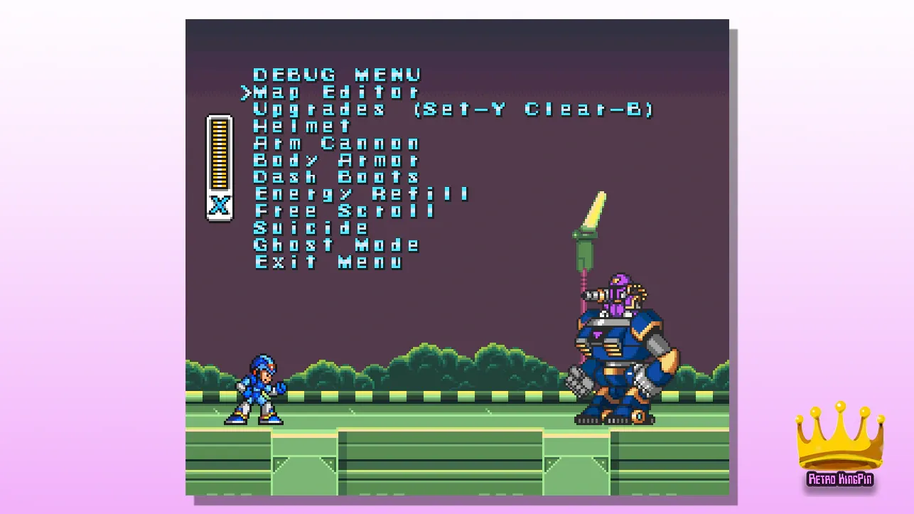 Best Mega Man X ROM Hacks Debug Menu