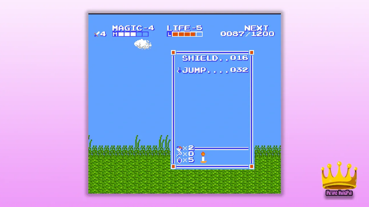 zelda 2 magic screen